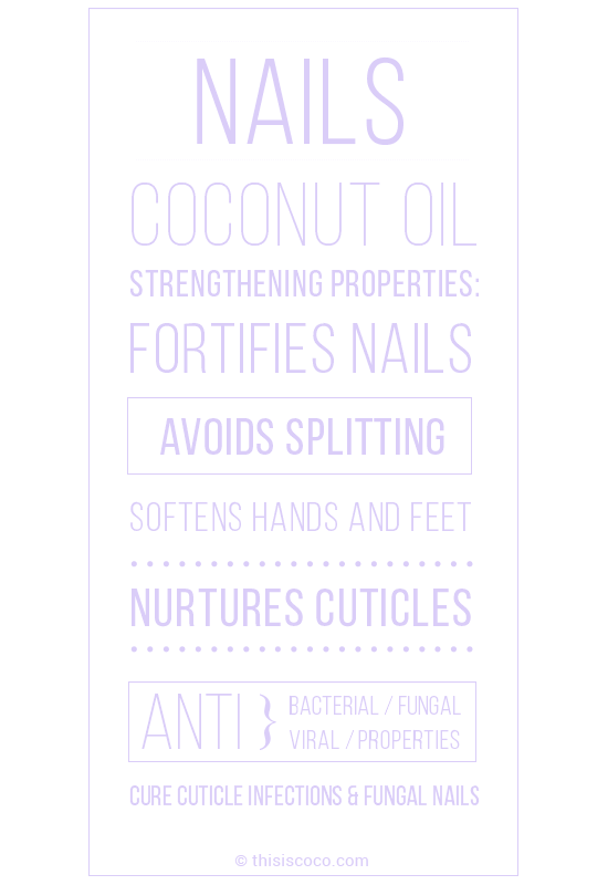 Nails coconut oil