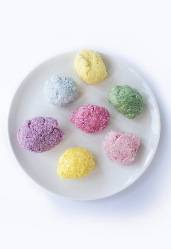 Dough for colorful healthy sweets