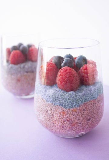 Berry coconut chia pudding