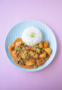 Red curry with sweet potato