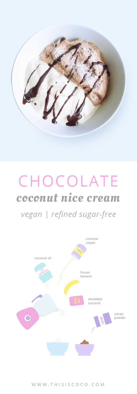 Vegan chocolate coconut nice cream
