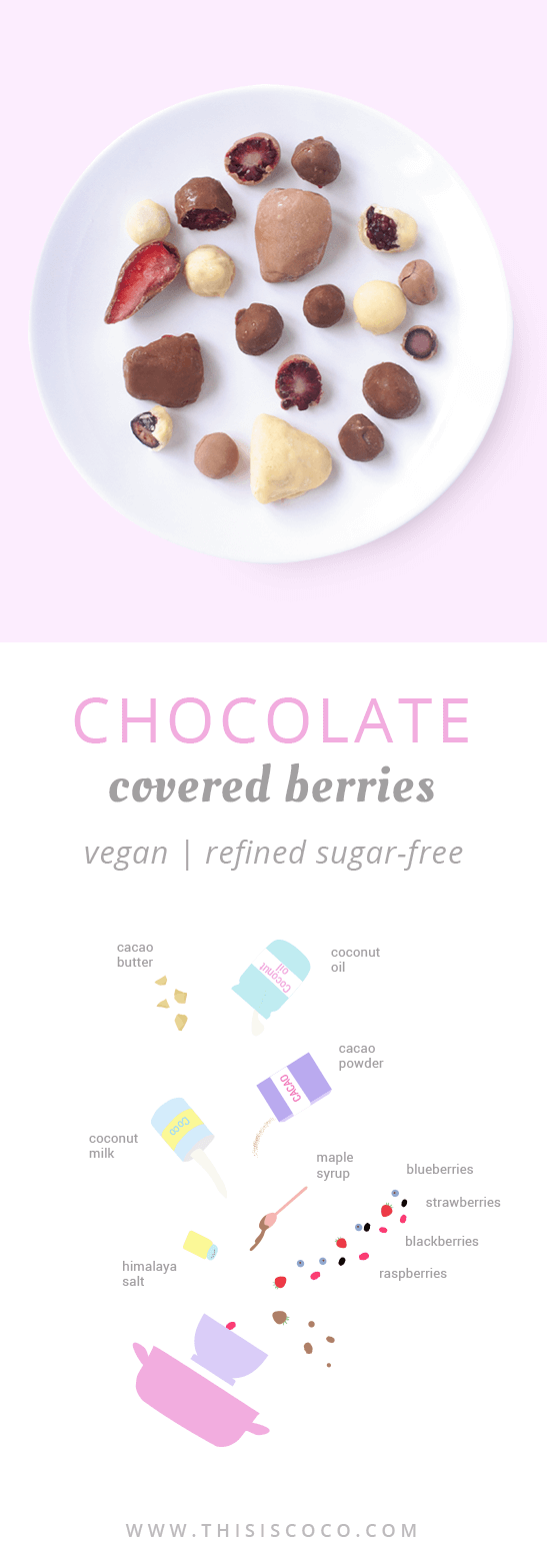 Vegan chocolate covered berries