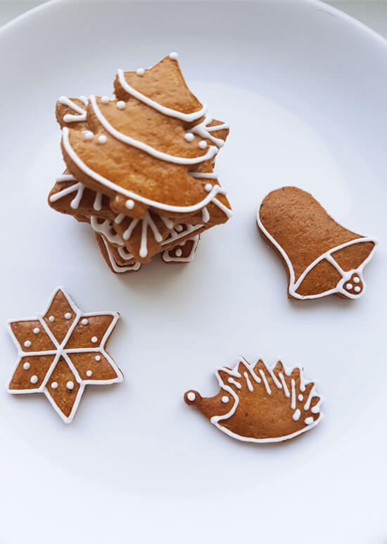 Holiday cookies with coconut frosting